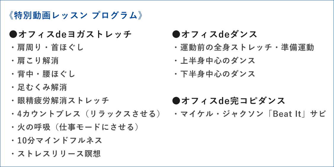 《特別動画レッスン プログラム》